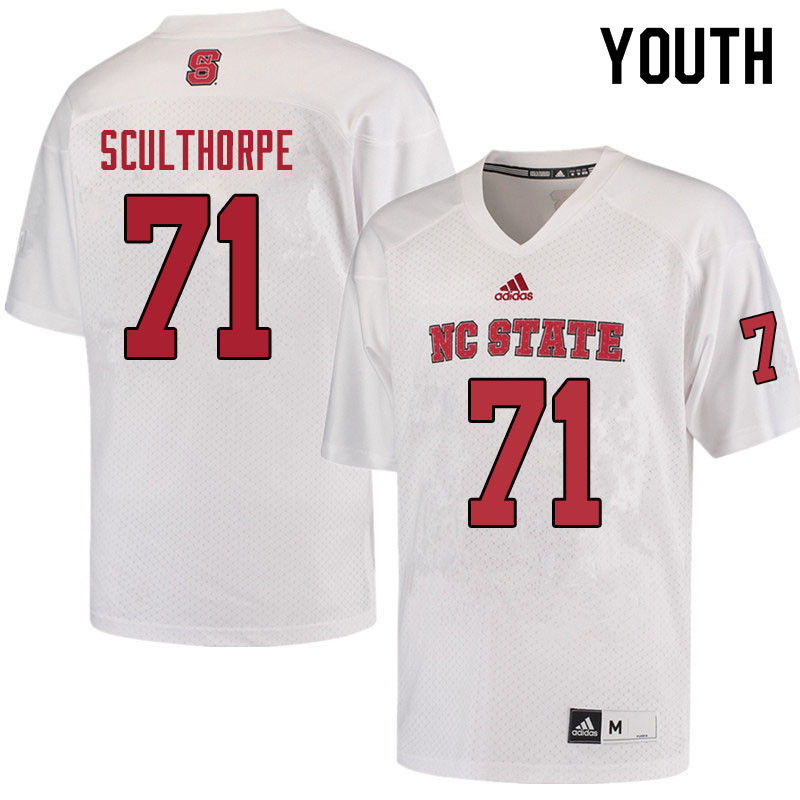 Youth #71 Joe Sculthorpe NC State Wolfpack College Football Jerseys Sale-Red
